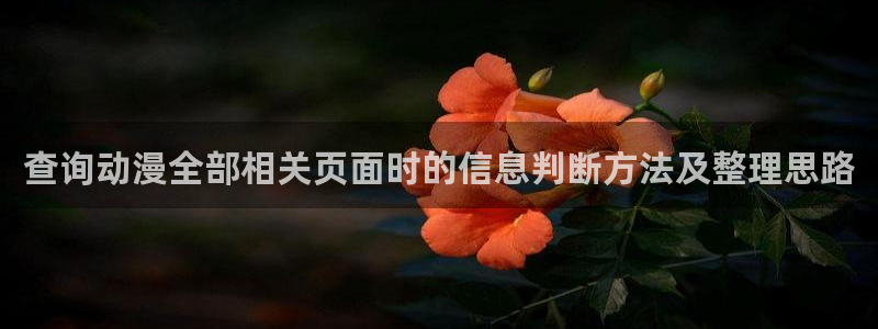 2026虫虫漫画最新更新：查询动漫全部相关页面时的信息判断方法及整理思路配图